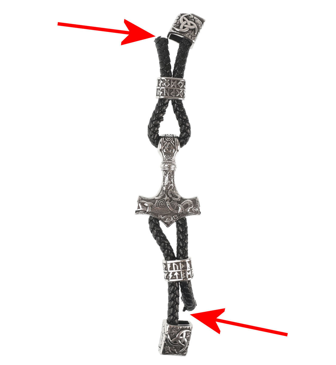 Armband Thor's Hammer Viking- BESCHADIGD 18