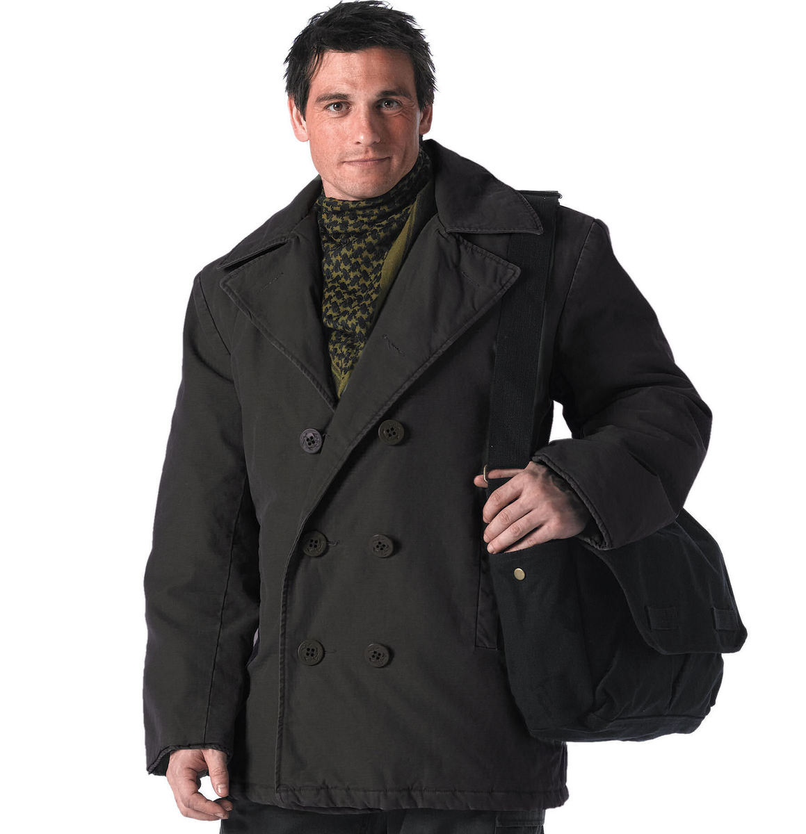 jas heren winter ROTHCO - PEA COAT - ZWART S