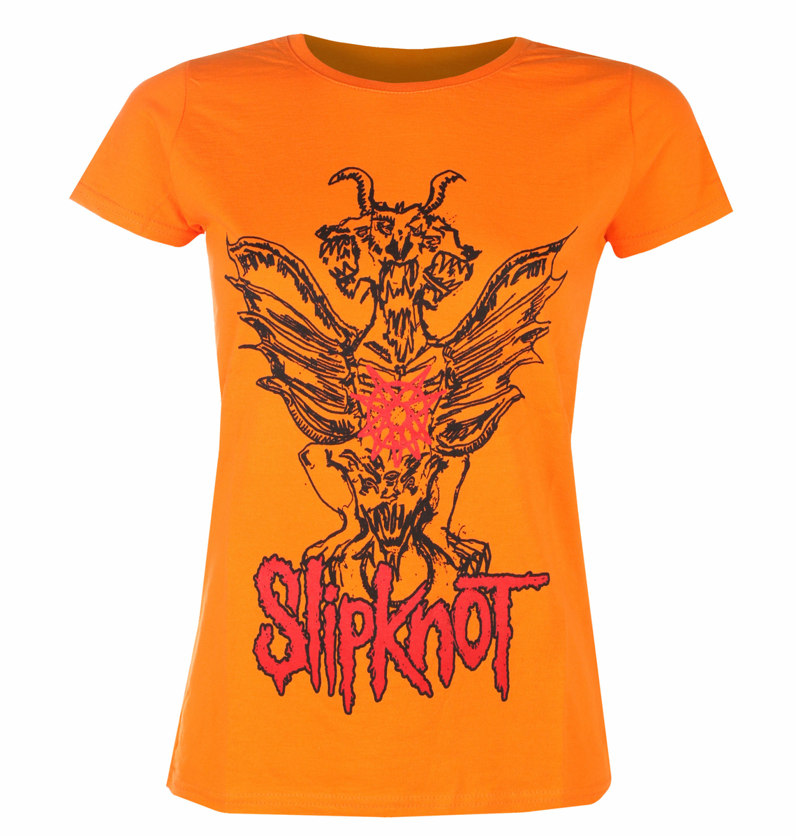 Dames T-shirt Slipknot - Winged Devil - ORANJE - ROCK OFF S