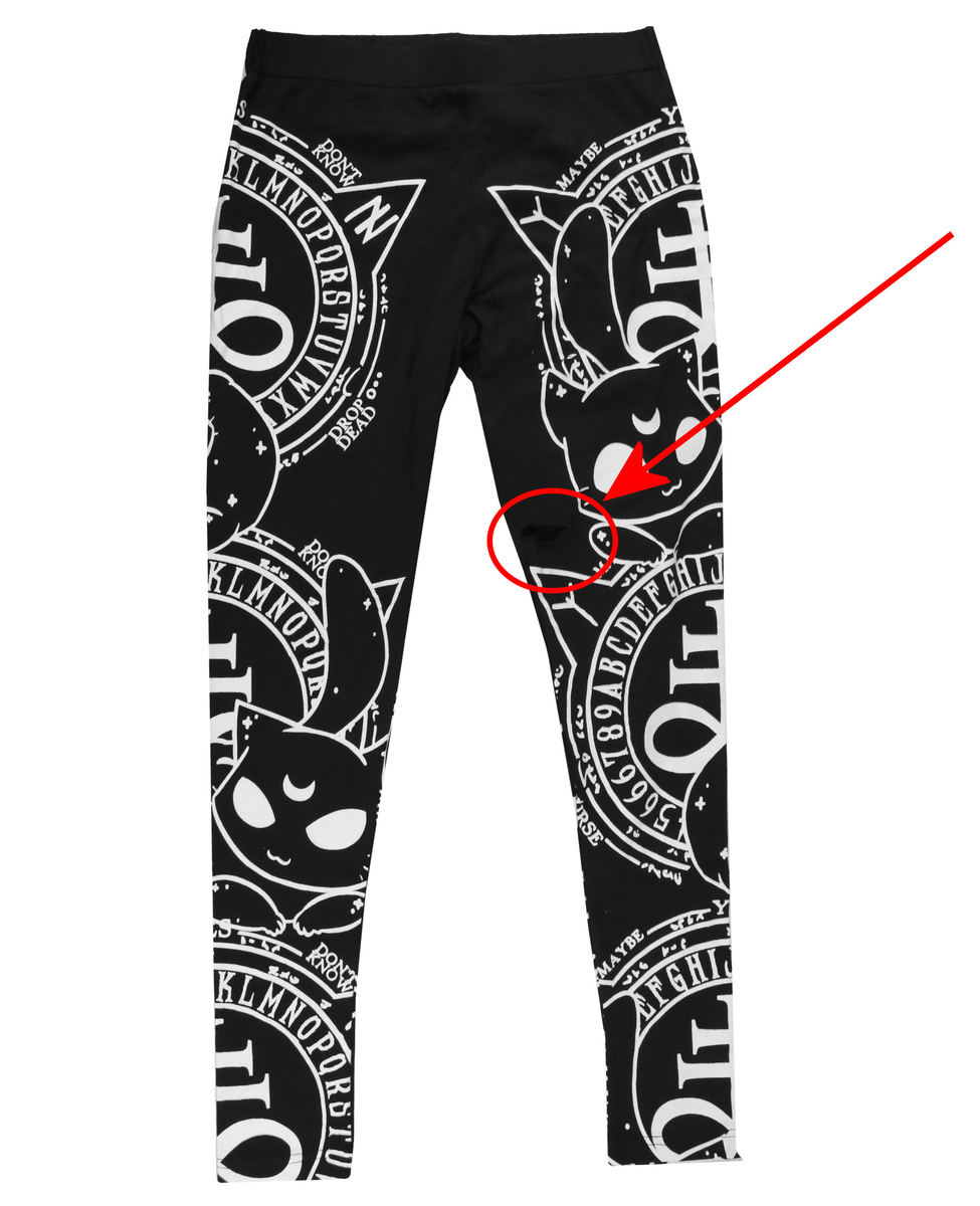 Dameslegging HEARTLESS - CAT CRAFT - ZWART/WIT - BESCHADIGD XL